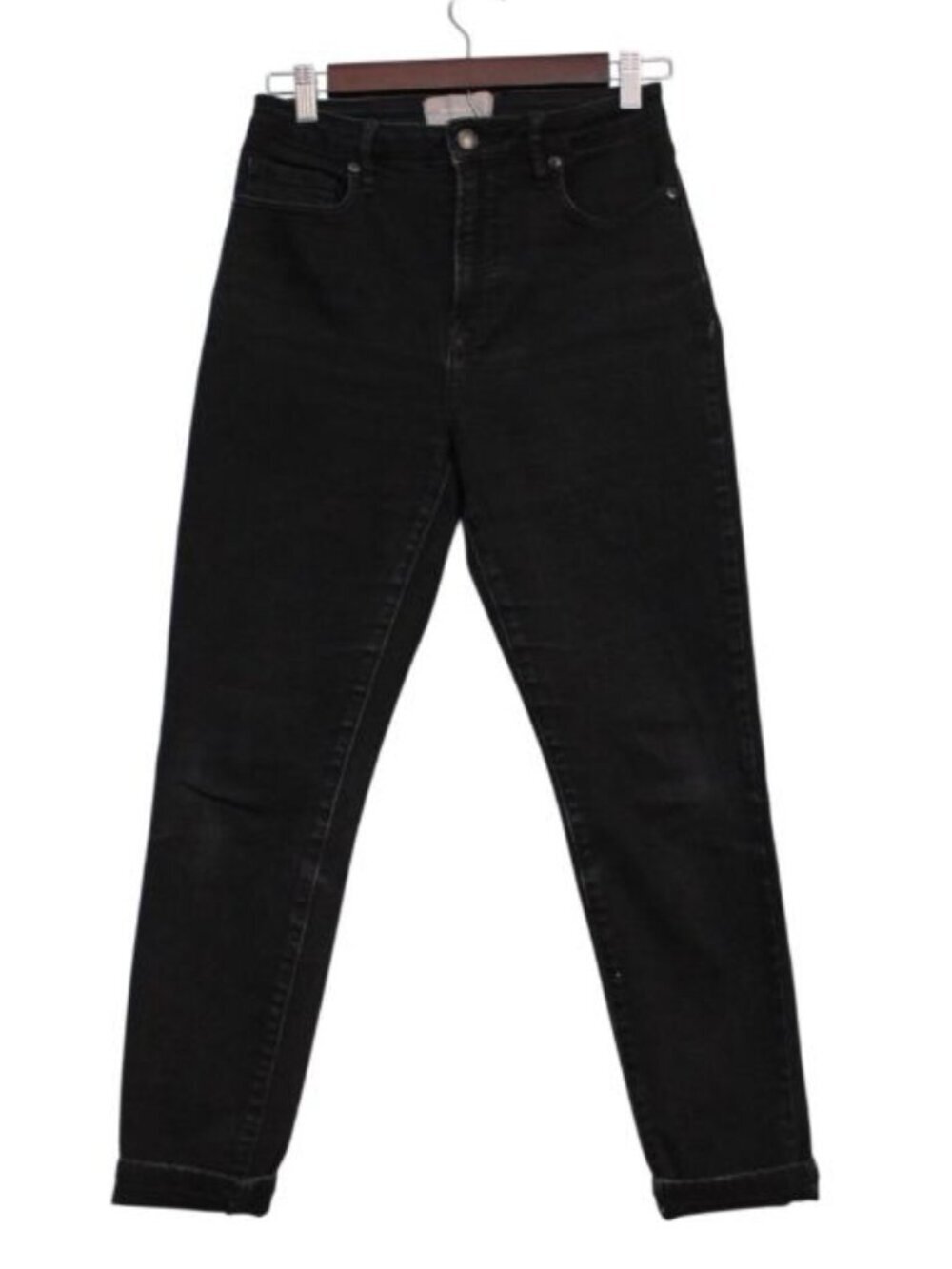 Everlane Jeans Size 28 Cropped Curvy High Rise Skinny Stretch Black Denim Grunge